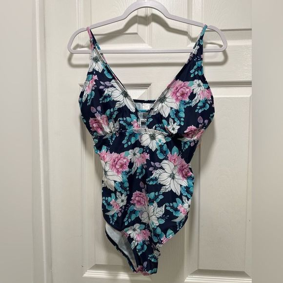 Floral One Piece Bathing Suit - Picture 1 of 5